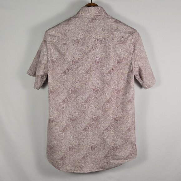 Rafter C Mens Medium Pearl Snap Cowboy Shirt Paisley ProFlex 45 Western Top - Picture 2 of 11